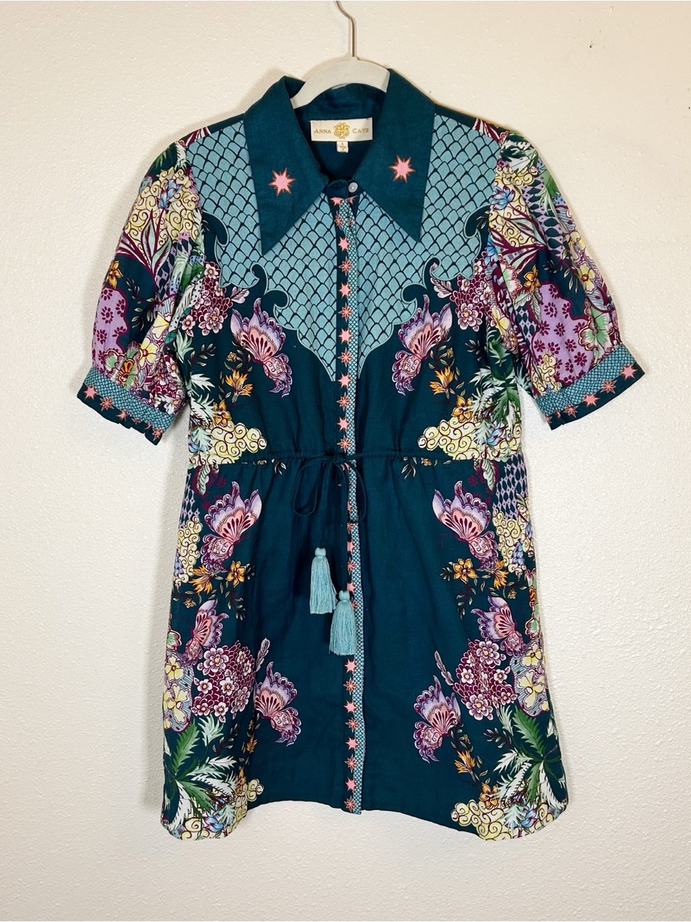 Anna Cate Celia Stargaze Dress S Boho Fairy Euro Summer Feminine Tuckernuck - Picture 2 of 8